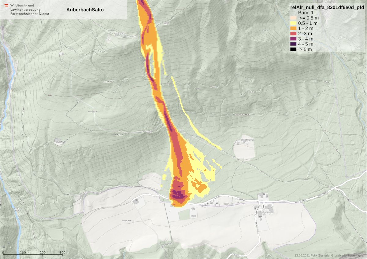Peak flow depth